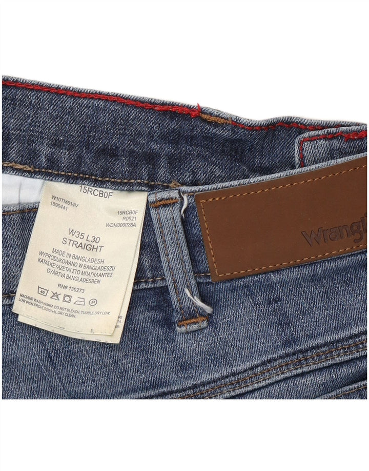 Blugi drepti pentru bărbați Wrangler W35 L30 Bumbac albastru