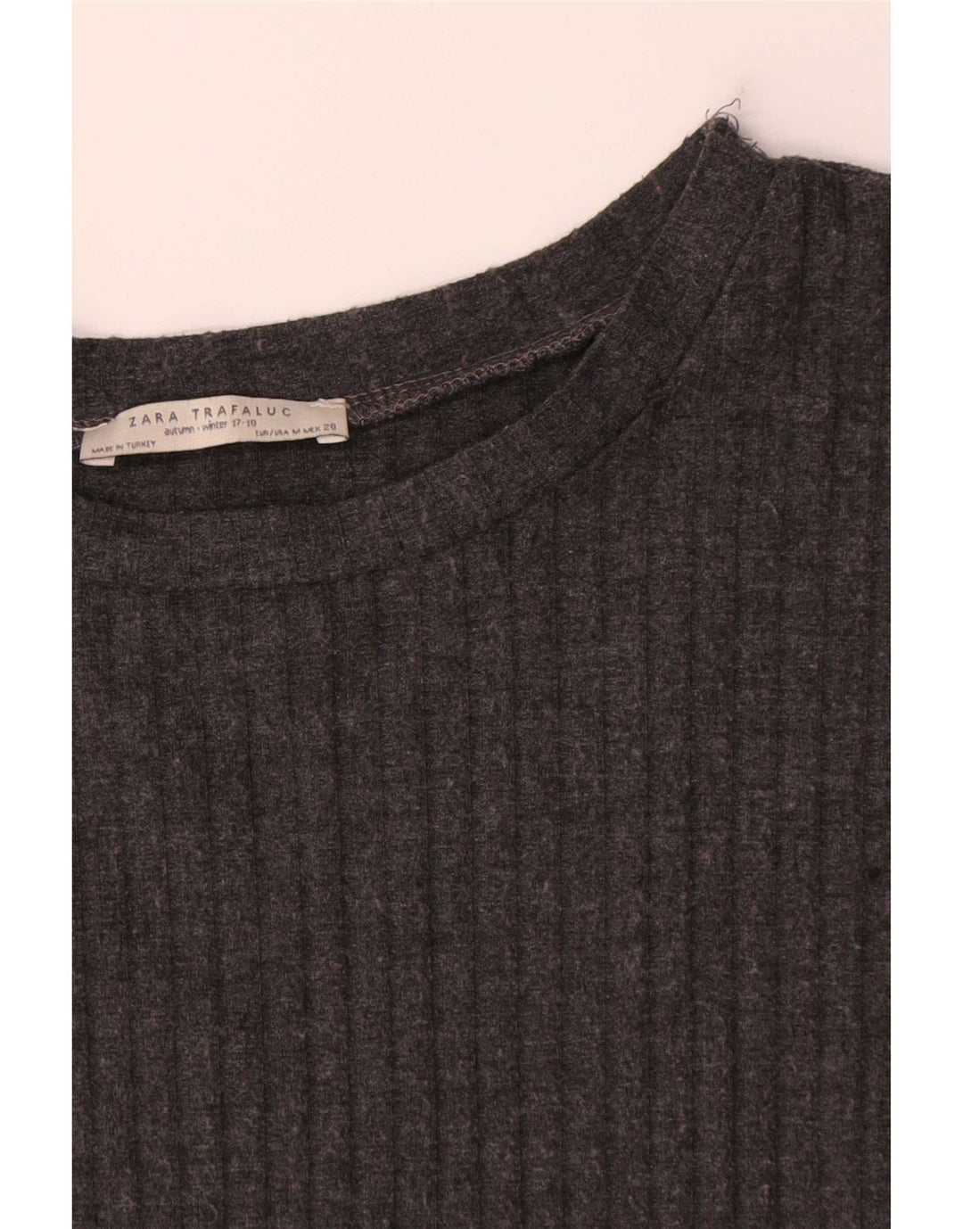 Rochie tricou Trafaluc pentru femei Zara UK 14 Medium Gri Poliester