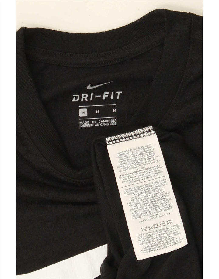 Tricou grafic Nike Dri Fit pentru bărbați Top Medium Negru Poliester