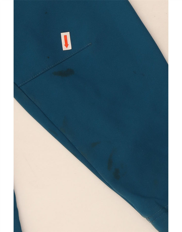 Jachetă Jack Wolfskin pentru fete, cu glugă, 15-16 ani, poliester albastru