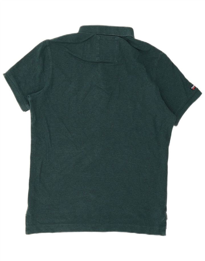 Tricou polo pentru bărbați Superdry, bumbac verde mare