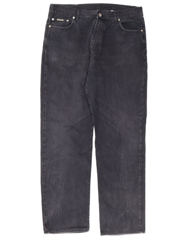 Calvin Klein Blugi pentru bărbați drepte W38 L32 Bumbac bleumarin
