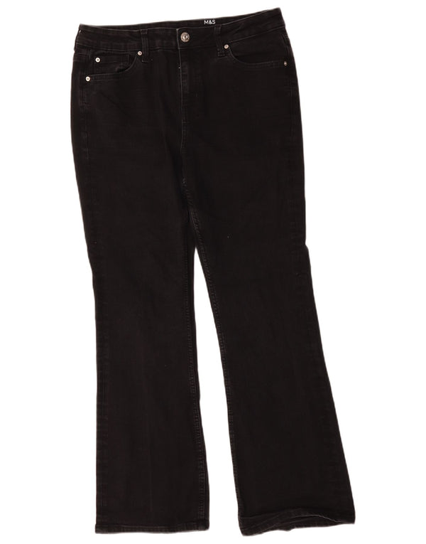 Marks & Spencer Blugi Eva Bootcut pentru femei UK 14 Large W34 L29 Bumbac negru