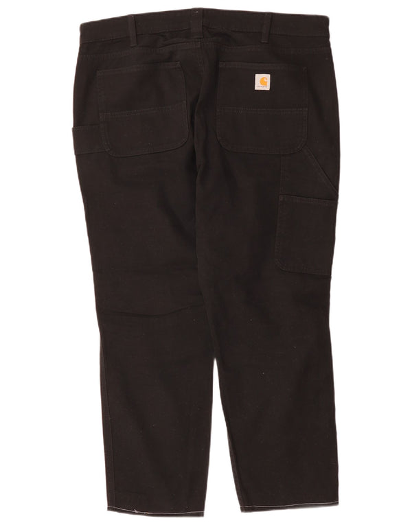 Pantaloni tăiați Carhartt pentru femei, slim fit US 16 2XL W36 L26 negru