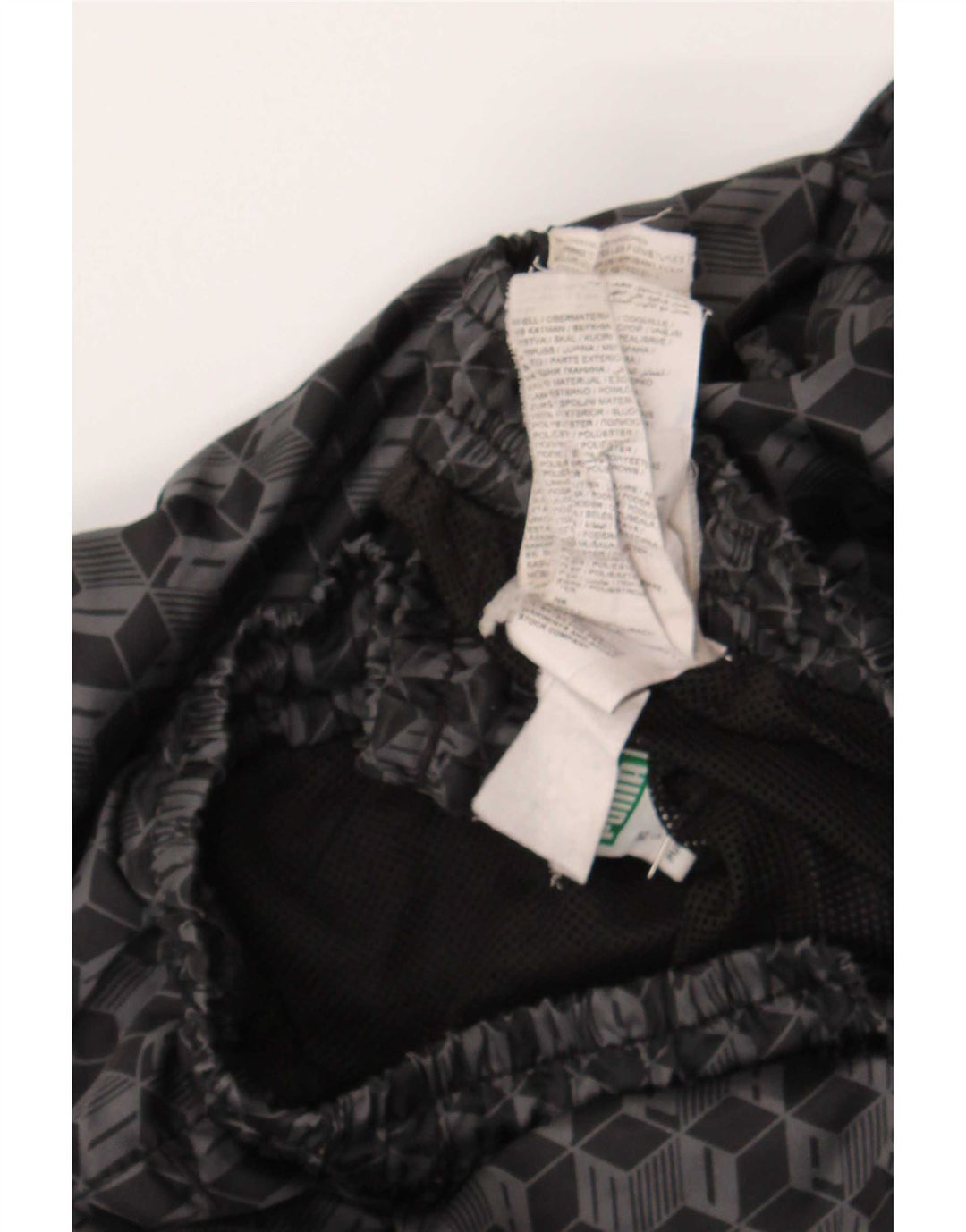 Pantaloni scurți de înot Puma pentru bărbați, poliester geometric geometric mic, negru