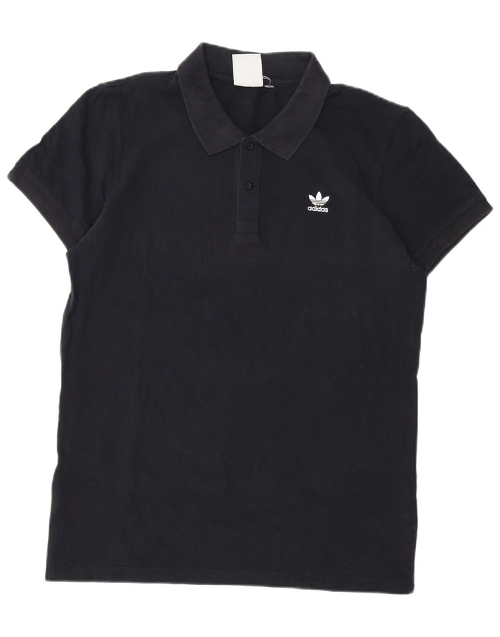 Tricou polo Adidas pentru bărbați, bumbac mediu negru