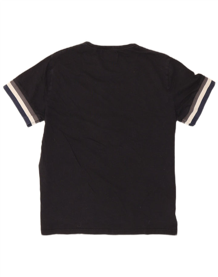 Tricou Fred Perry pentru bărbați Top mediu negru din bumbac color bloc