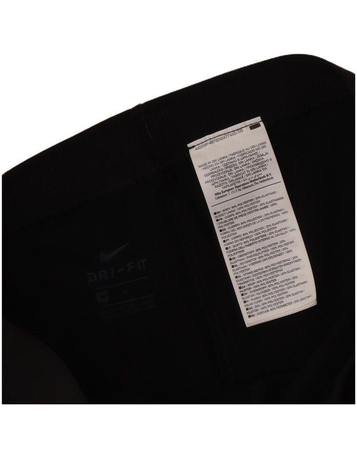 Leggings Nike Dri Fit Graphic pentru femei UK 12 Medium Black Geometric
