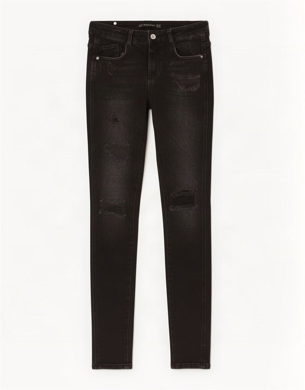 Blugi skinny distressed Trafaluc pentru femei Zara EU 36 XS W26 L29 Negri