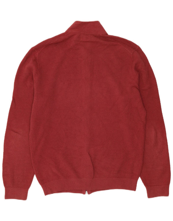 Pulover Cardigan Massimo Dutti pentru bărbați, bumbac roșu mare