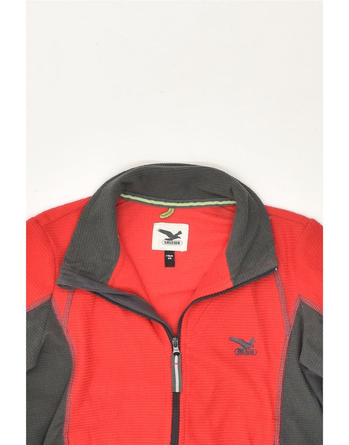 SALEWA Boys Tracksuit Top Jacket 5-6 Years Red Colourblock | Vintage SALEWA | Thrift | Second-Hand SALEWA | Used Clothing | Messina Hembry 