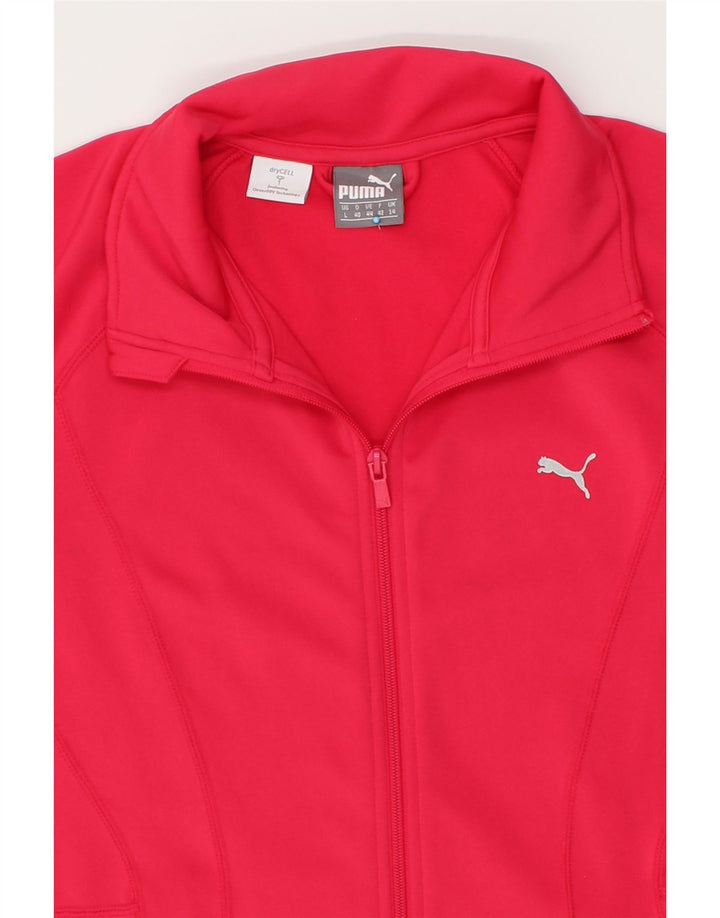 PUMA Womens Tracksuit Top Jacket UK 14 Medium Pink Vintage Puma and Second-Hand Puma from Messina Hembry 
