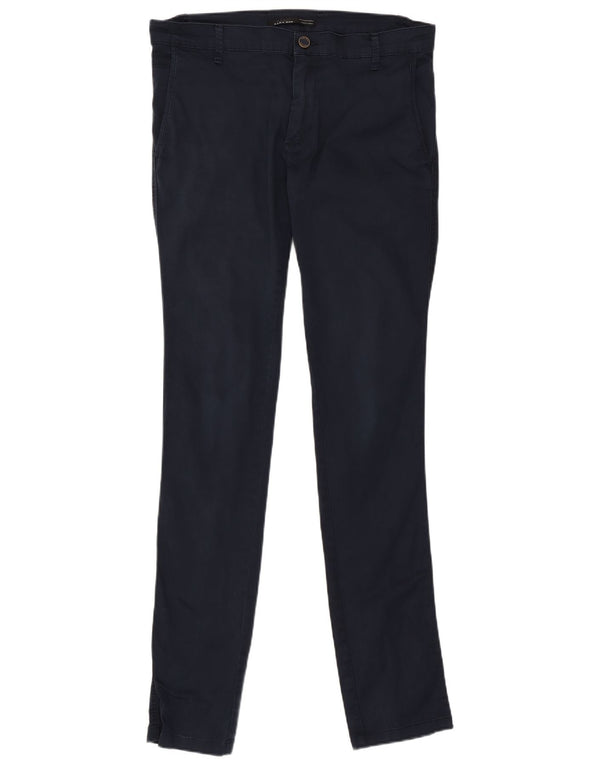 Pantaloni chino skinny pentru bărbați Zara EU 38 Mici L30 L32 Bleumarin