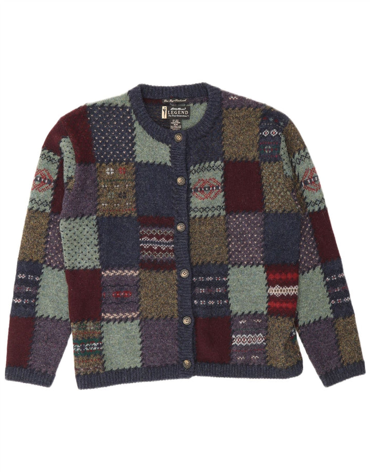 Pulover cardigan pentru femei Eddie Bauer UK 14 Medium Multicolor Patchwork
