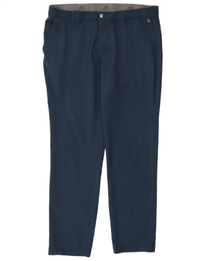 Pantaloni chino slim pentru bărbați Adidas W36 L32 poliester bleumarin