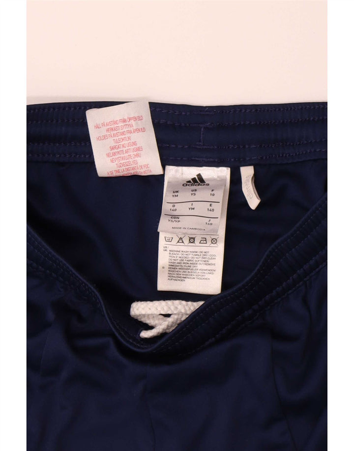 Pantaloni scurți sport pentru băieți Adidas 9-10 ani, mediu, bleumarin, poliester color bloc