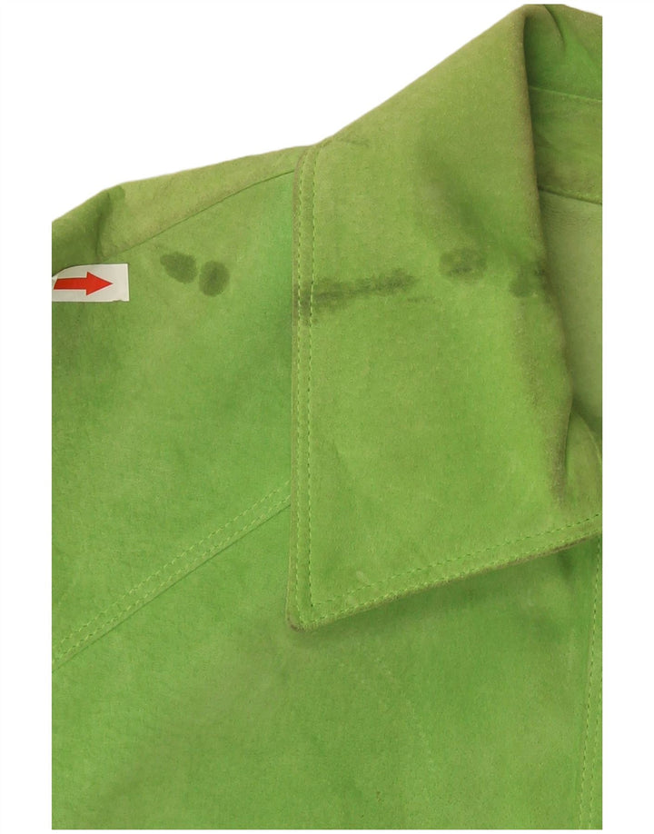 Geaca de piele intoarsa pentru femei Gai Mattiolo UK 16 Large Green
