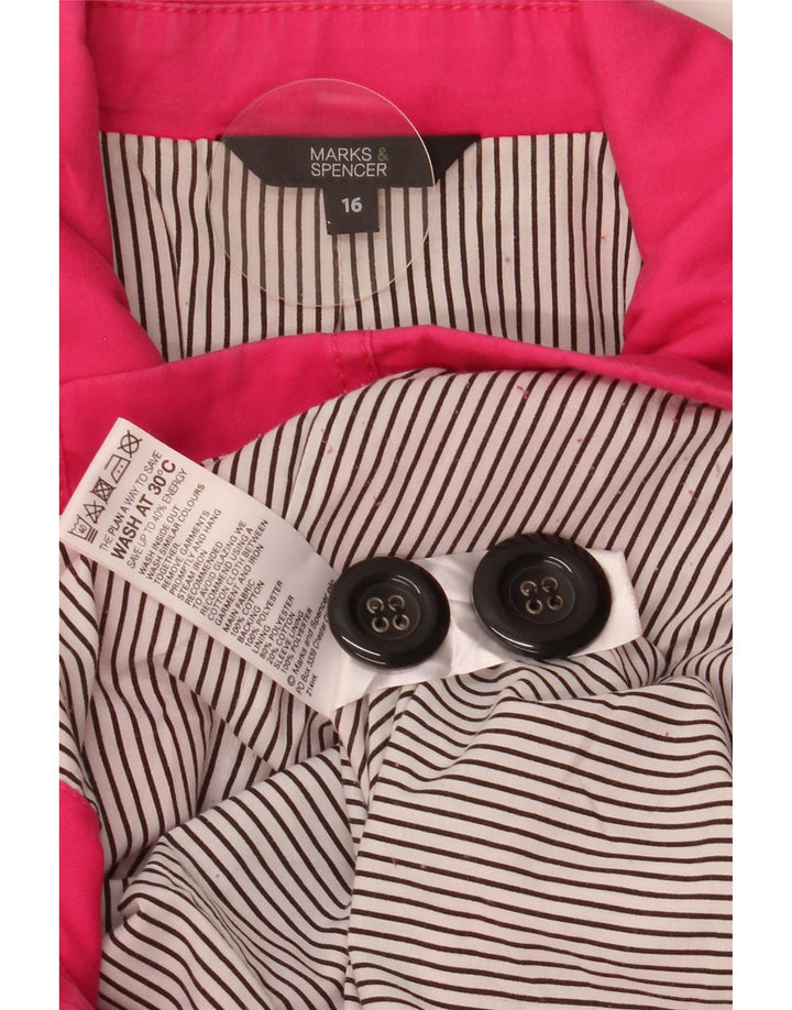 Palton pentru femei Marks & Spencer UK 16 mare bumbac roz