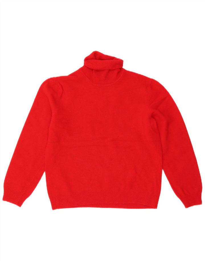 Pulover pentru femei Benetton cu gât rulat, roșu mic, UK 10