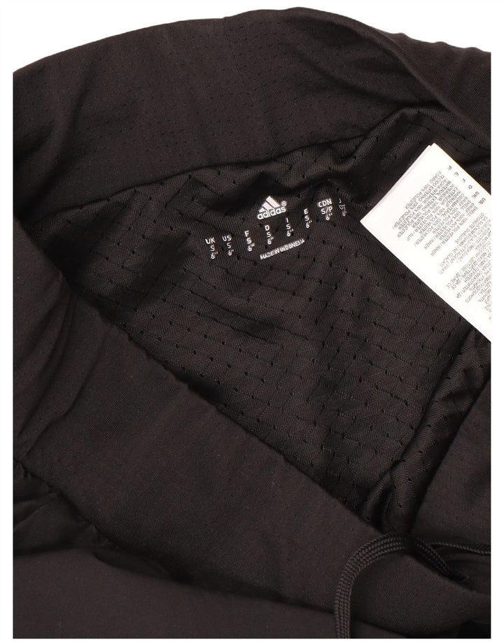 Pantaloni scurți sport Adidas pentru femei UK 10 Small Negru Poliester