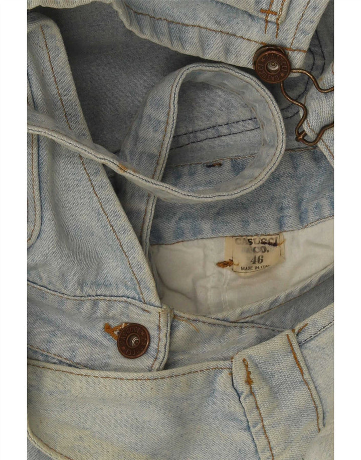 Pantaloni scurți din denim salopete Casucci pentru femei IT 46 Large W32 Blue