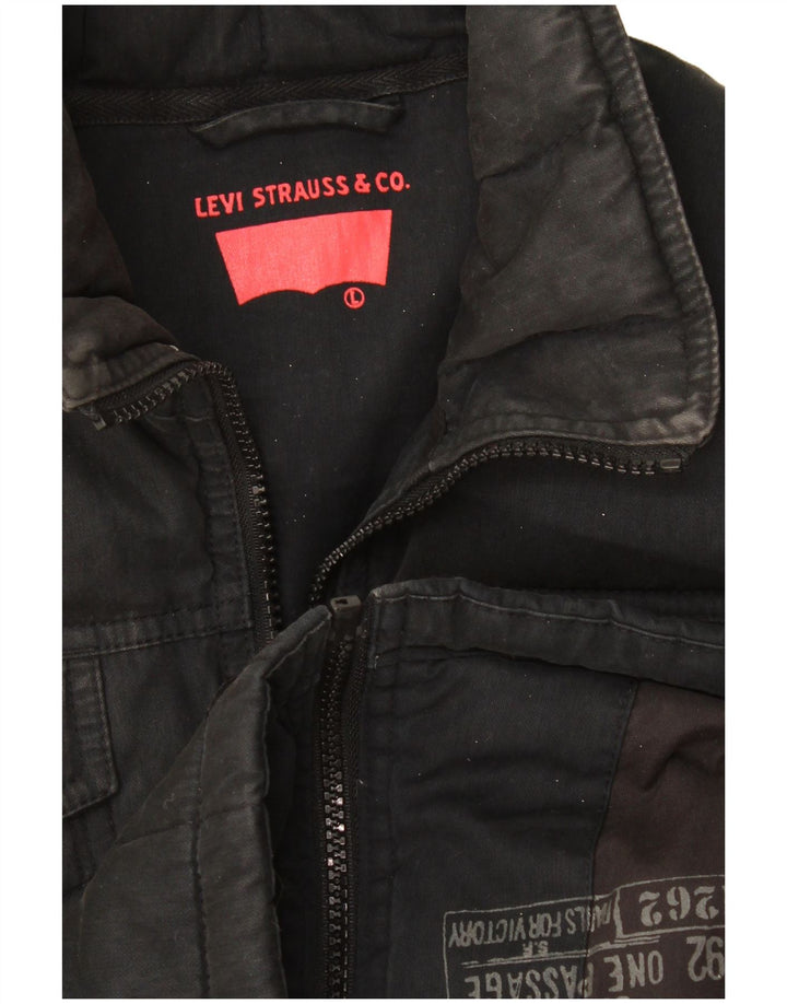 Jachetă Levi's Crop Utility pentru femei UK 16 Large Black