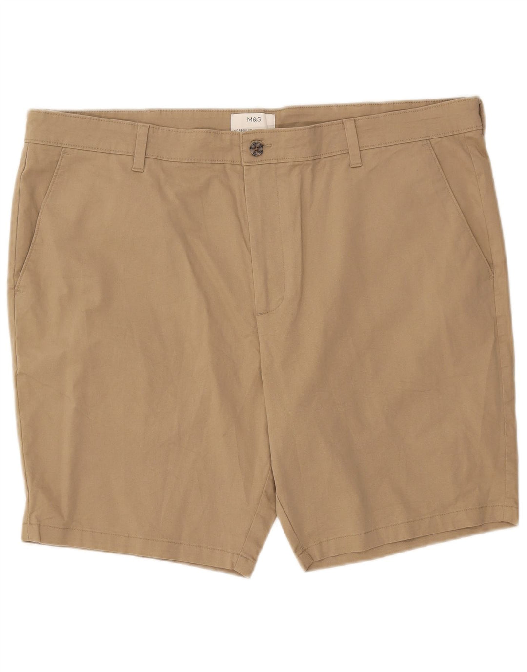 Pantaloni scurți chino pentru bărbați Marks & Spencer W44 2XL, bumbac bej