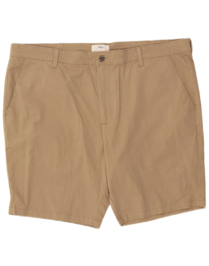 Pantaloni scurți chino pentru bărbați Marks & Spencer W44 2XL, bumbac bej