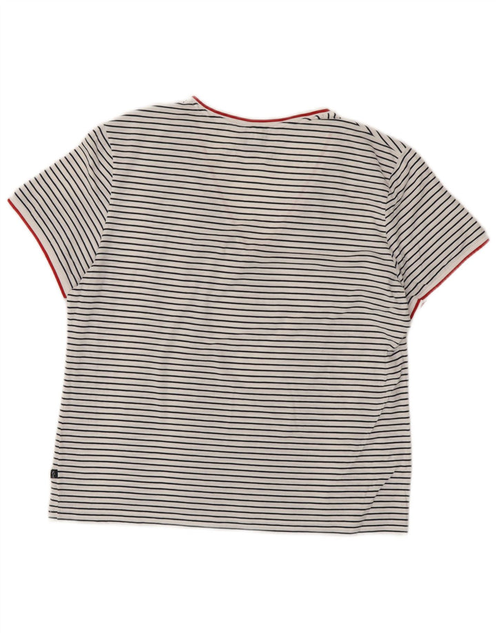 Tricou pentru femei PAUL & SHARK Top UK 18 XL Bumbac cu dungi albe