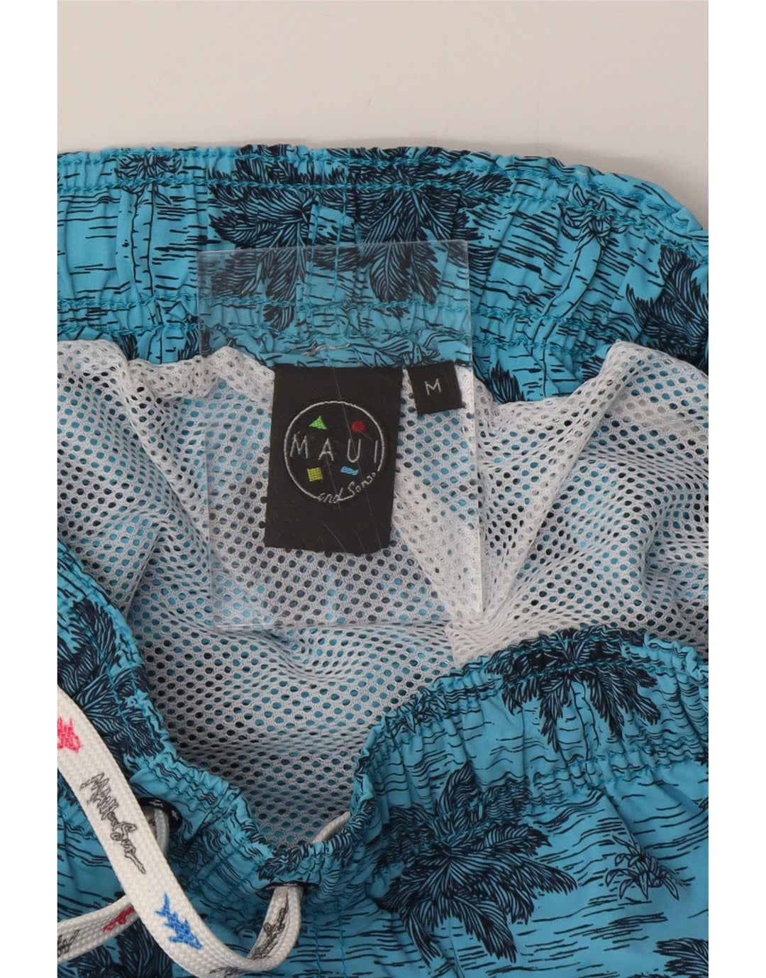 Pantaloni scurți de înot pentru bărbați MAUI AND SONS, albastru mediu din poliamidă hawaiană