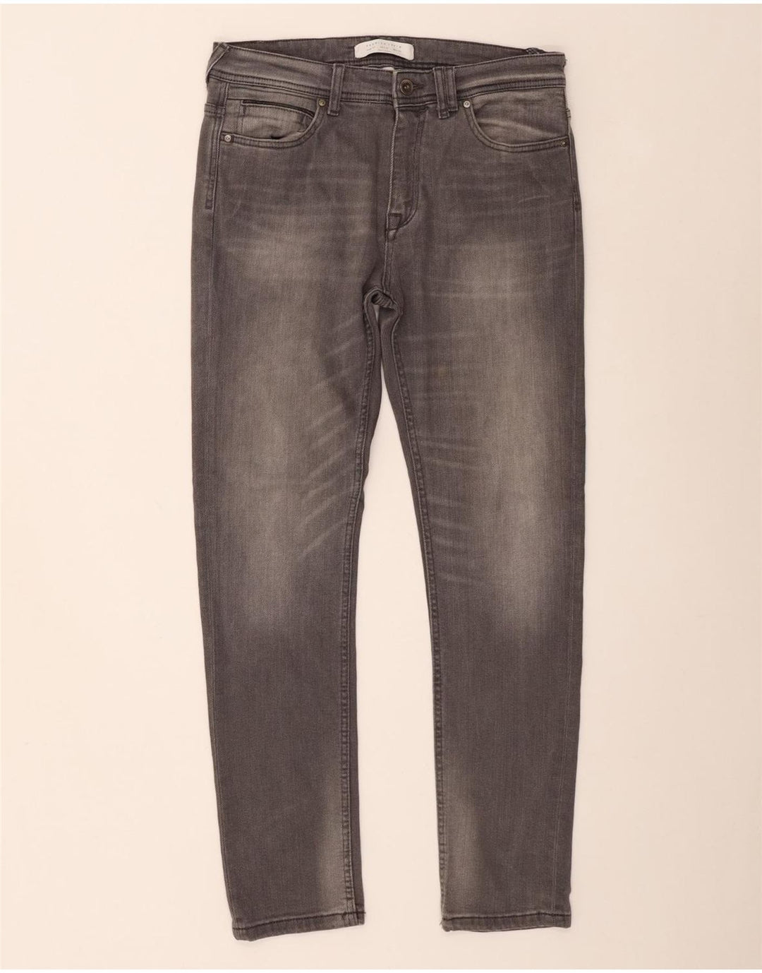 Blugi slim pentru bărbați Zara EU 42 Large W32 L30 Bumbac gri
