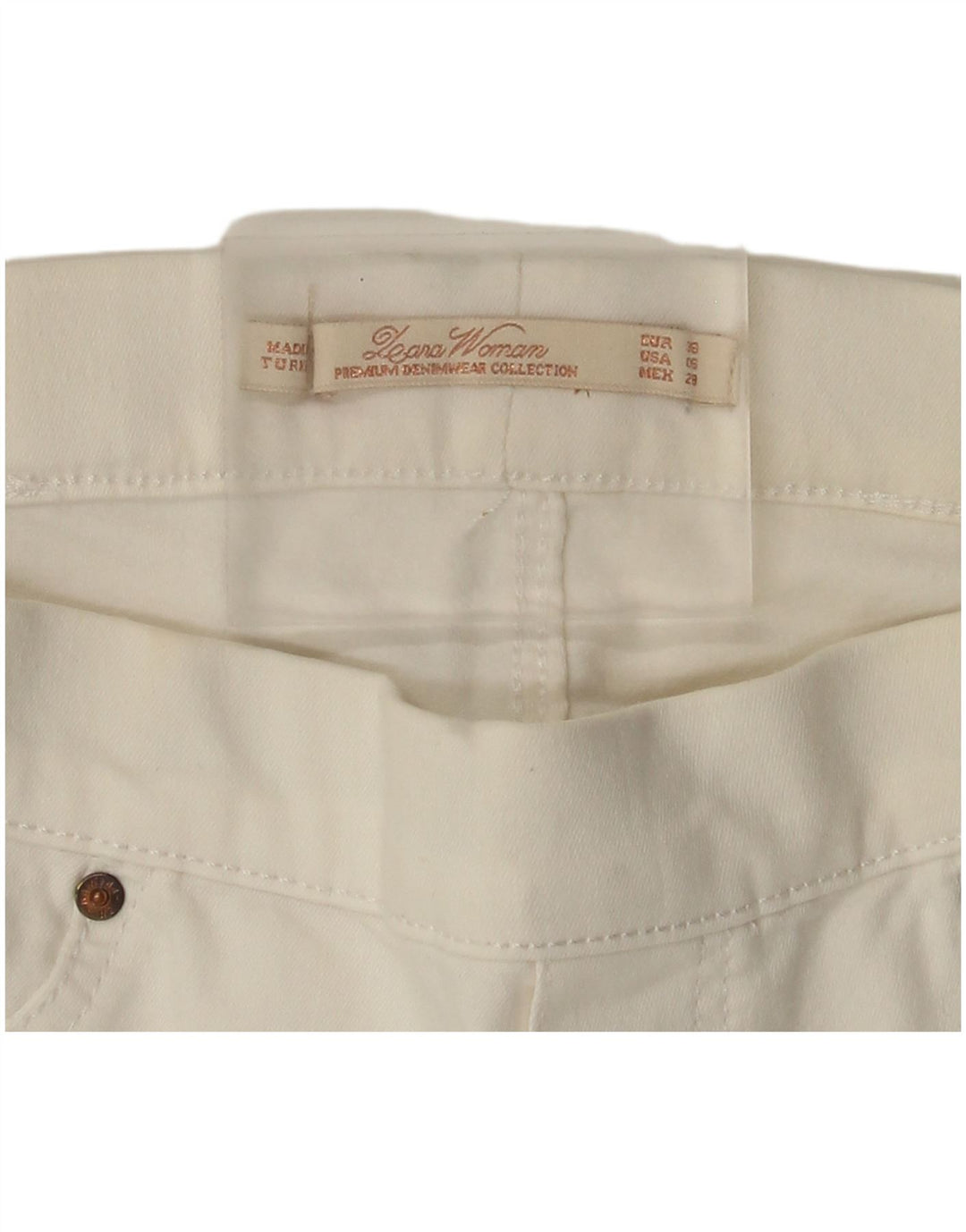 Blugi slim dama Zara EU 38 Mici L28 L28 Alb