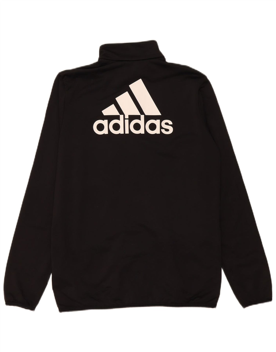 Jachetă de top pentru trening cu grafic pentru băieți Adidas 15-16 ani, poliester negru
