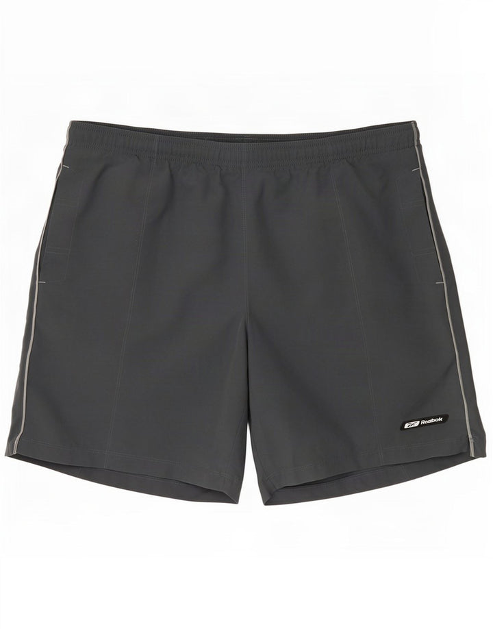 Pantaloni scurți de înot Reebok pentru bărbați, mari, gri din poliester