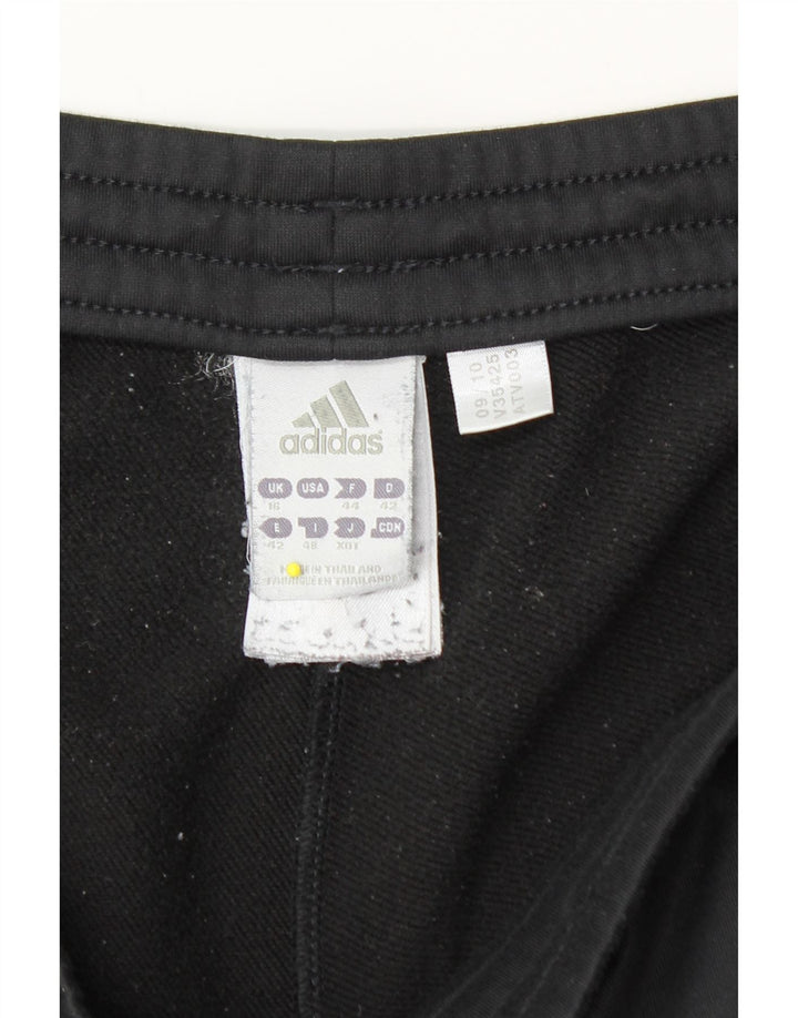 Pantaloni de trening Adidas pentru femei UK 16 Poliester negru mare