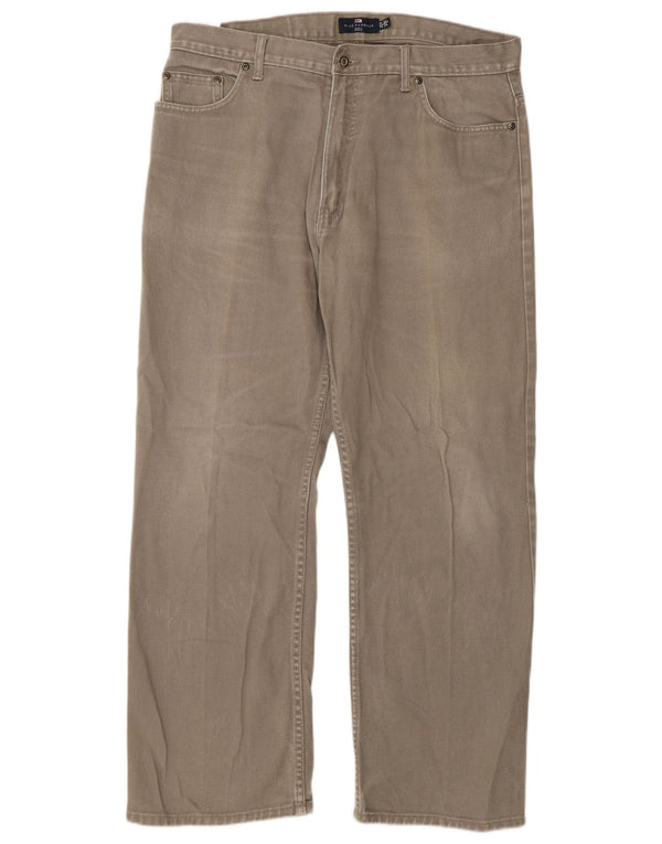 Blugi drepți pentru bărbați Marks & Spencer Blue Harbour W36 L29 bumbac bej