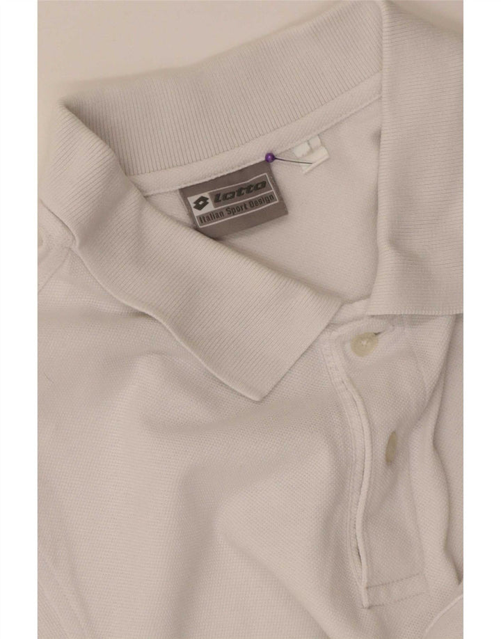 Tricou polo pentru bărbați Lotto, mare, alb