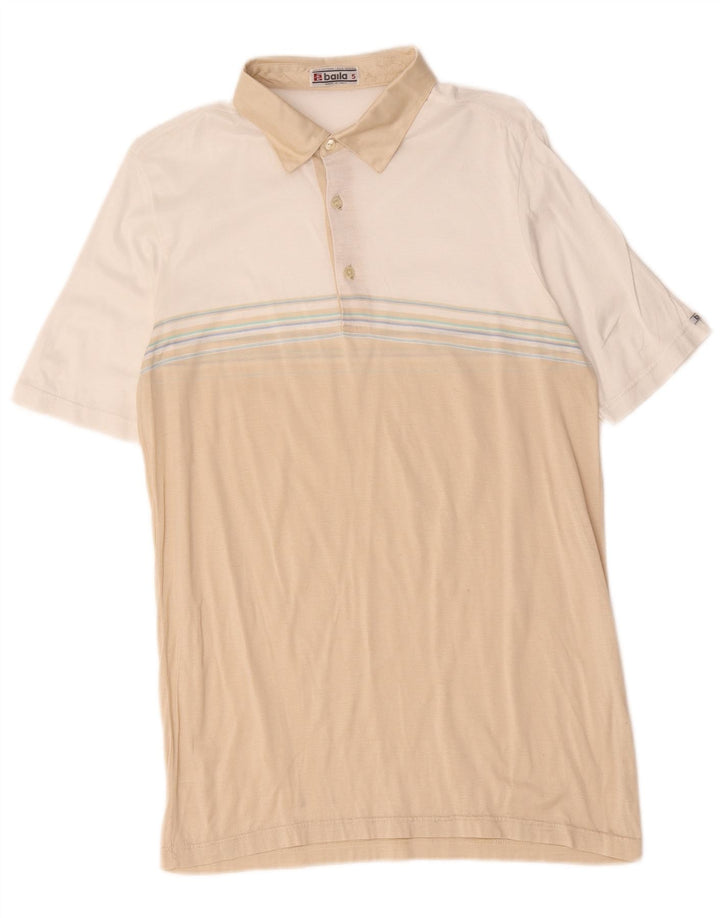 Cămașă polo pentru bărbați Baila, mic, bej, bumbac color bloc