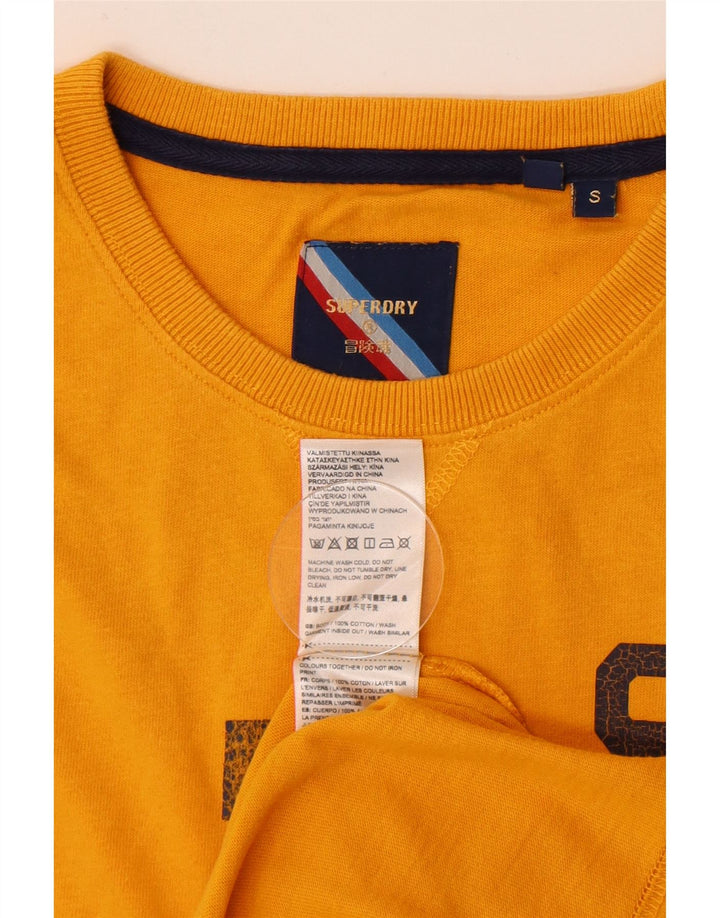 Tricou grafic pentru bărbați Superdry Top mic din bumbac galben