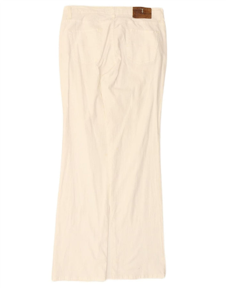 TRUSSARDI Pantaloni casual drepti pentru bărbați IT 47 Small W31 L33 Bumbac alb