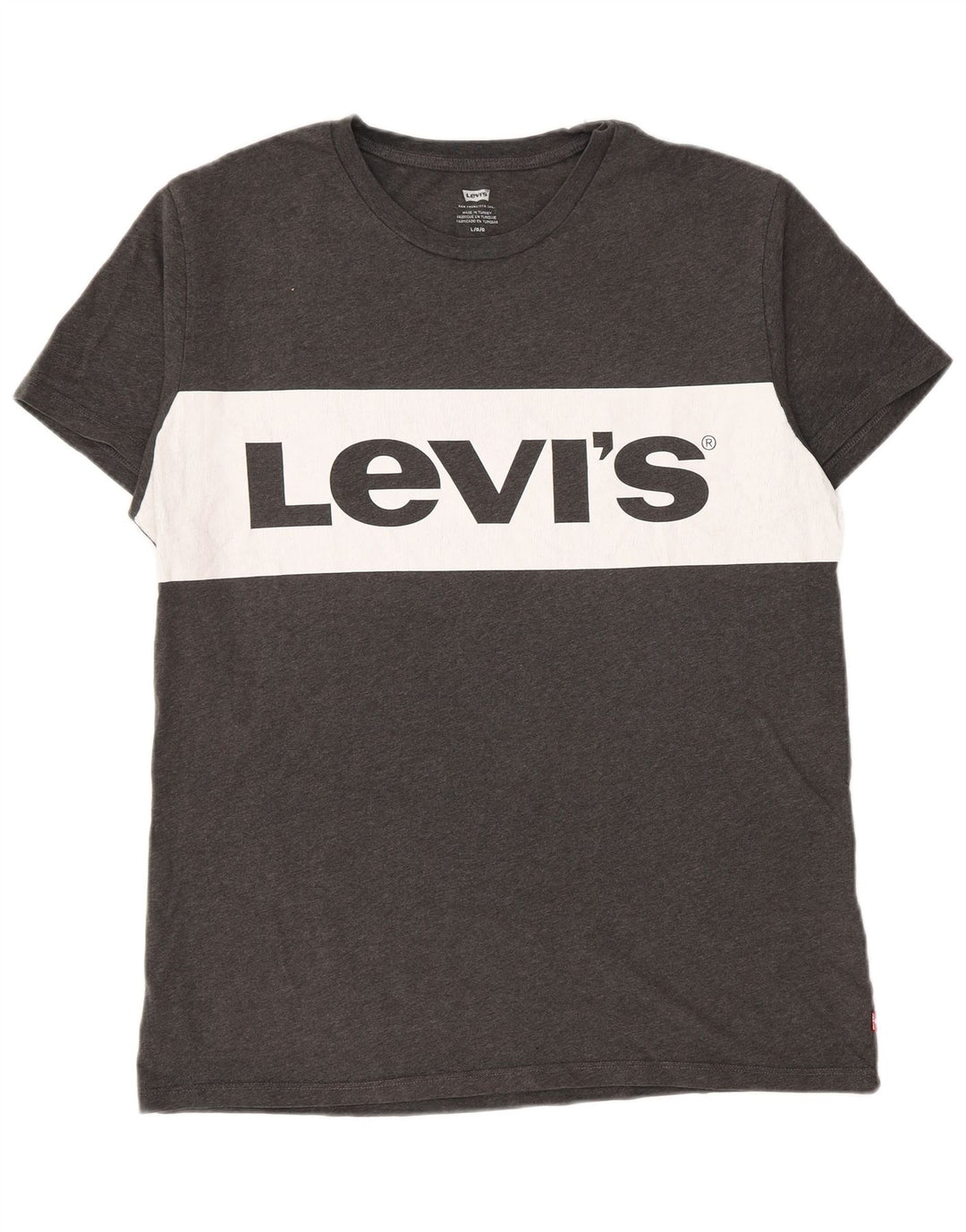 Tricou grafic pentru bărbați Levi's Top mare, gri, bumbac color bloc