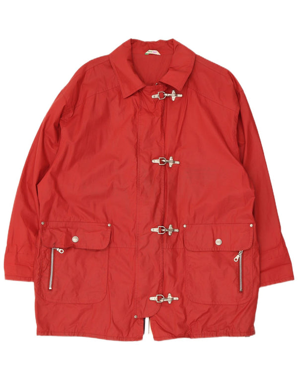 C&A New Fast Oversized Duffle Coat pentru femei UK 16, mare, roșu, bumbac