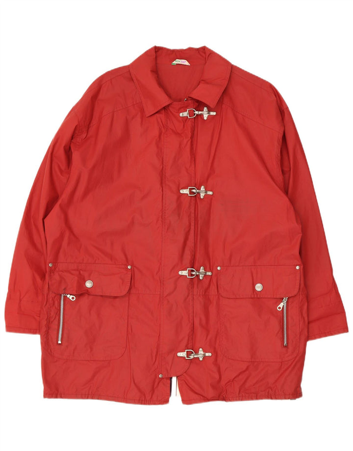 C&A New Fast Oversized Duffle Coat pentru femei UK 16, mare, roșu, bumbac