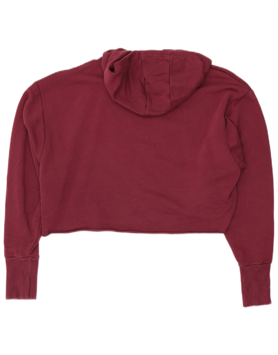 Pulover ADIDAS pentru damă, supradimensionat, cu grafică, cu capota, UK 8/10, burgundă mică