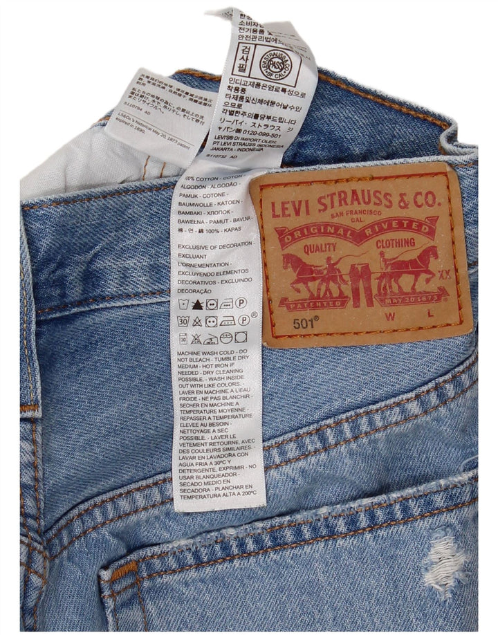 Pantaloni scurți din denim 501 Distressed LEVI'S W27 Bumbac albastru mic