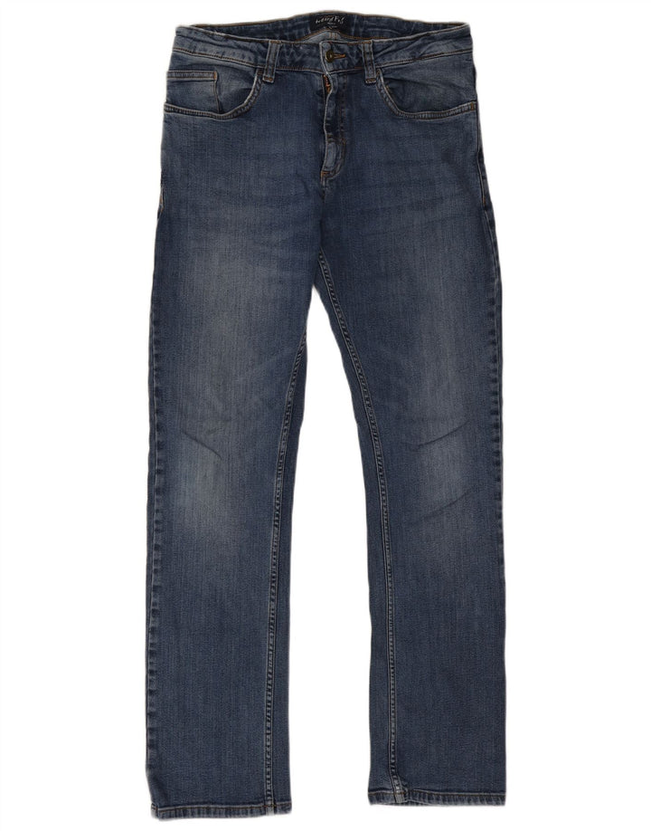 Blugi drepti pentru bărbați Weird Fish W32 L30 Bumbac albastru