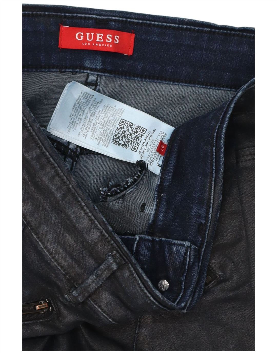 Blugi slim pentru femei Guess W27 L32 bumbac bleumarin