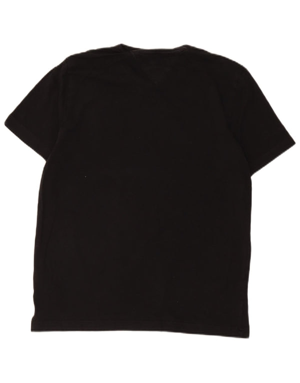 Tommy Hilfiger Womens Graphic T-Shirt Top UK 16 Large Black Cotton