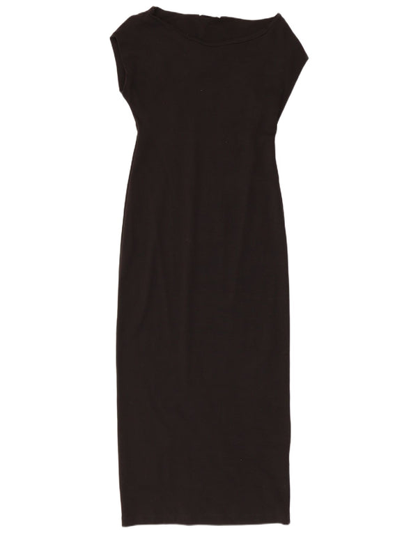 Rochie Maxi pentru Damă Zara UK 14 Mare Bumbac Negru