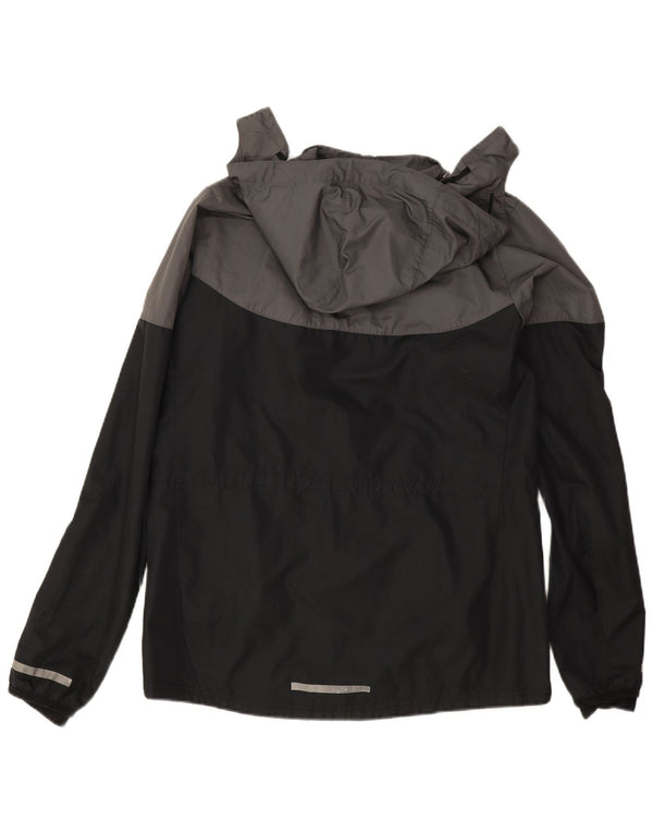 Jachetă de ploaie cu glugă Nike pentru femei UK 16, mare, gri, poliester color bloc